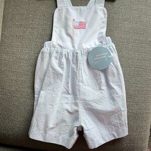 NWT Little English Shortall - American Flag - Size 4T